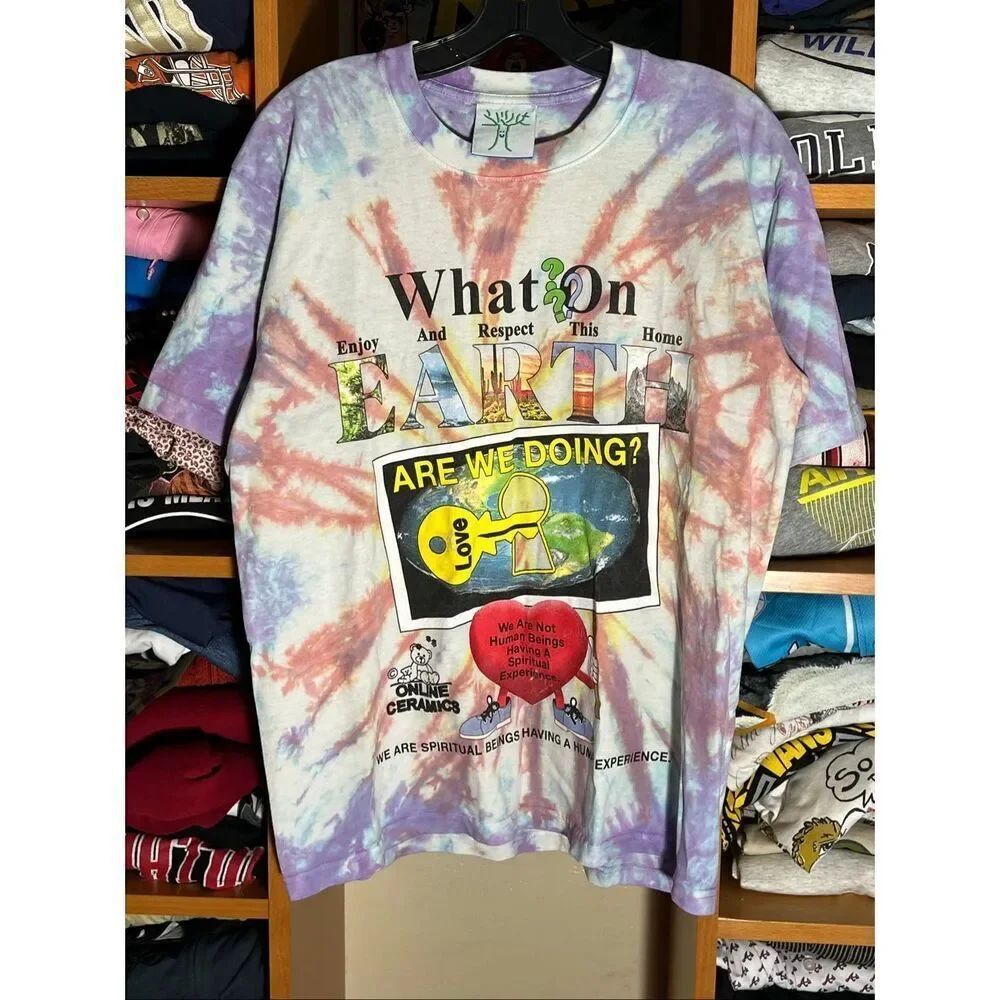 Online Ceramics What On Earth Are We Doing Tie Dye Tee Medium